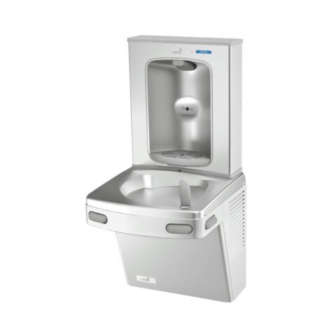 Oasis automatinės vandens papildymo stotelės ir mechaninio vandens fontanėlio rinkinys ant sienos, modelis PWEBFY_SSA+P8ACY