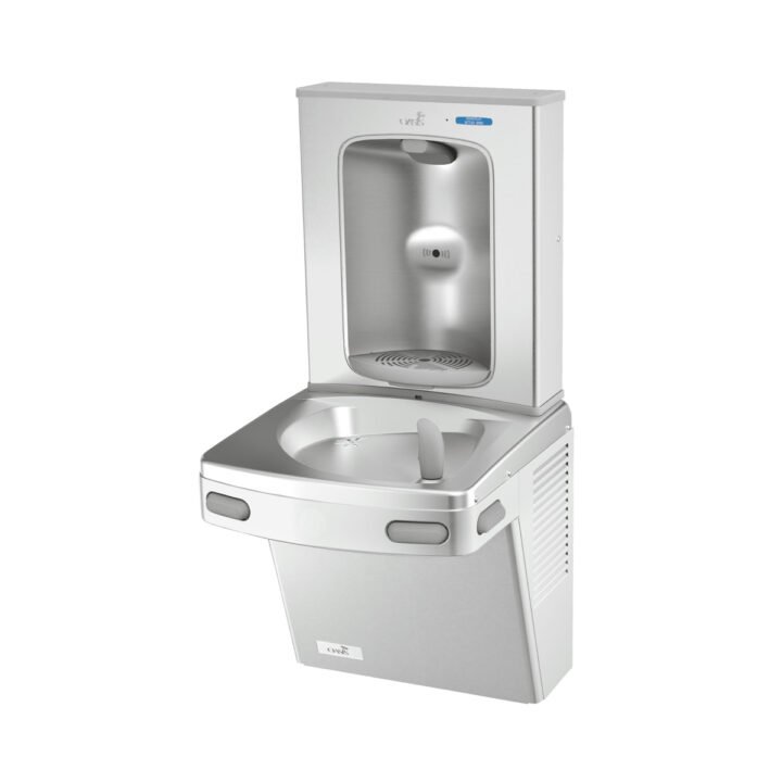 Oasis automatinės vandens papildymo stotelės ir mechaninio vandens fontanėlio rinkinys ant sienos, modelis PWEBFY_SSA+P8ACY