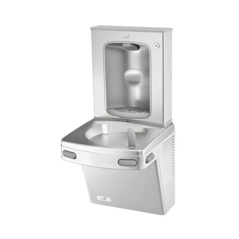 Oasis mechaninės vandens papildymo stotelės ir mechaninio vandens fontanėlio rinkinys ant sienos, modelis PWSBF_SSA+P8ACY