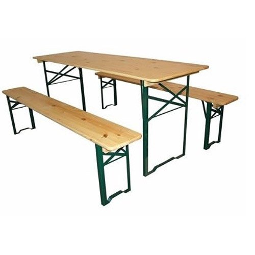 Lauko baldų komplektas (Stalas + 2 suolai)